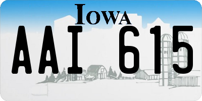 IA license plate AAI615