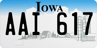 IA license plate AAI617