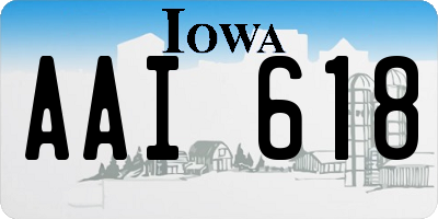 IA license plate AAI618