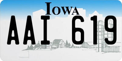 IA license plate AAI619