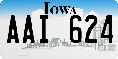 IA license plate AAI624