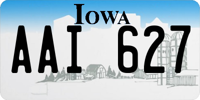 IA license plate AAI627