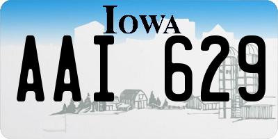 IA license plate AAI629