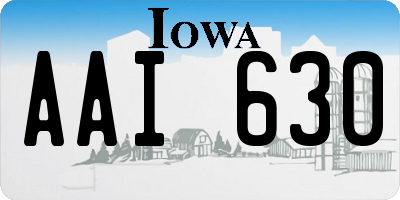 IA license plate AAI630