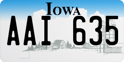 IA license plate AAI635