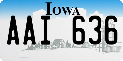 IA license plate AAI636