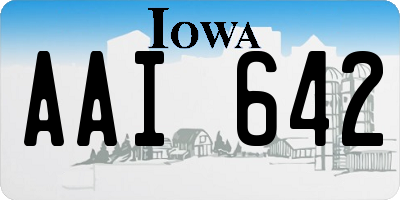 IA license plate AAI642