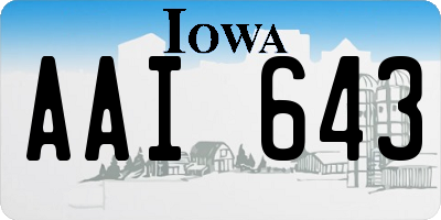 IA license plate AAI643