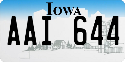 IA license plate AAI644