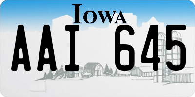 IA license plate AAI645