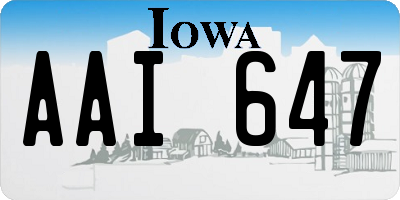 IA license plate AAI647