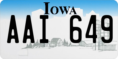 IA license plate AAI649