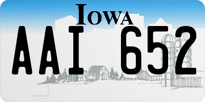 IA license plate AAI652