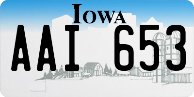 IA license plate AAI653