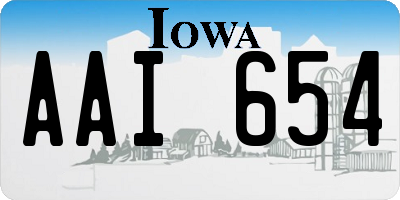 IA license plate AAI654