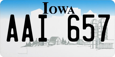 IA license plate AAI657