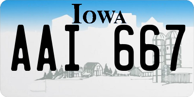 IA license plate AAI667