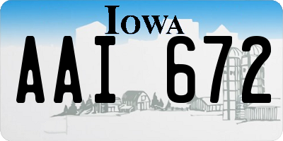 IA license plate AAI672