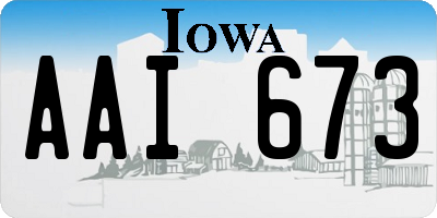 IA license plate AAI673