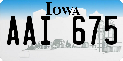 IA license plate AAI675