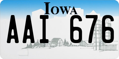 IA license plate AAI676