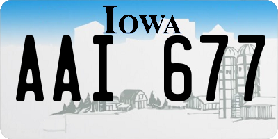 IA license plate AAI677