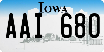 IA license plate AAI680