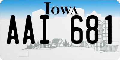 IA license plate AAI681