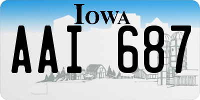 IA license plate AAI687