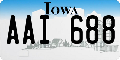 IA license plate AAI688