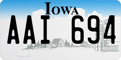 IA license plate AAI694