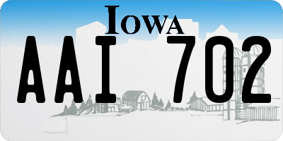 IA license plate AAI702