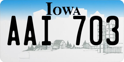 IA license plate AAI703