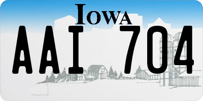 IA license plate AAI704