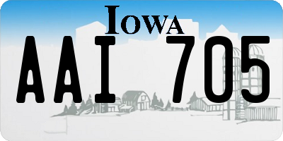 IA license plate AAI705