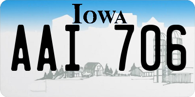 IA license plate AAI706