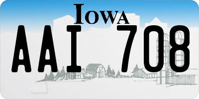 IA license plate AAI708