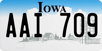 IA license plate AAI709