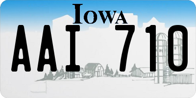 IA license plate AAI710