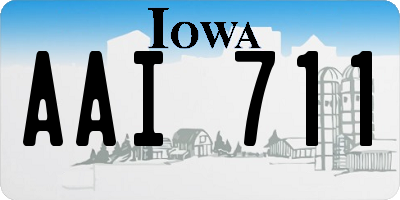 IA license plate AAI711