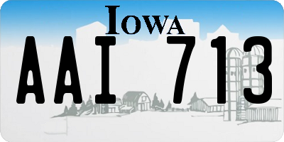 IA license plate AAI713