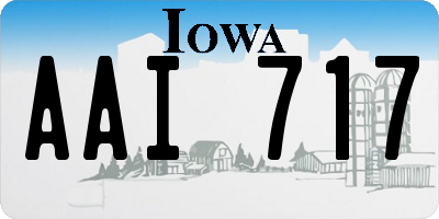 IA license plate AAI717