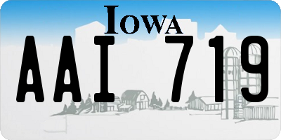 IA license plate AAI719