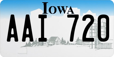 IA license plate AAI720