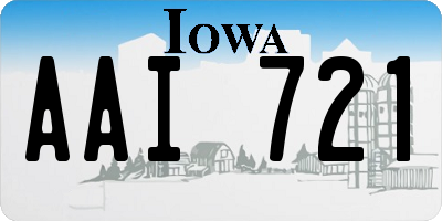 IA license plate AAI721