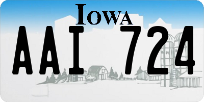 IA license plate AAI724