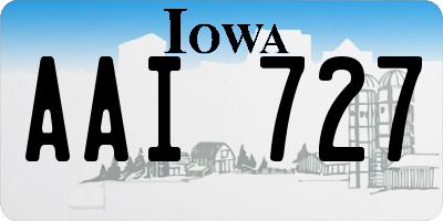 IA license plate AAI727