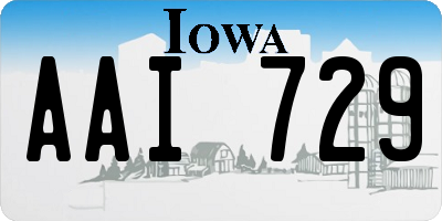 IA license plate AAI729