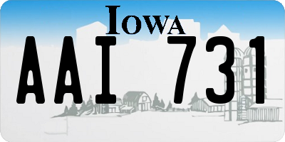 IA license plate AAI731