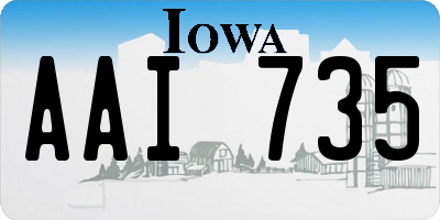 IA license plate AAI735